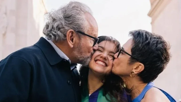 Sandra Annenberg, Ernesto Paglia e a filha, Elisa
