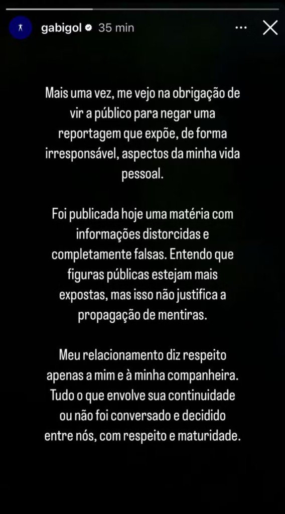 Gabigol se pronuncia sobre suposto término com Rafaella Santos e nega traição 2 Gabigol se pronuncia sobre suposto término com Rafaella Santos e nega traição