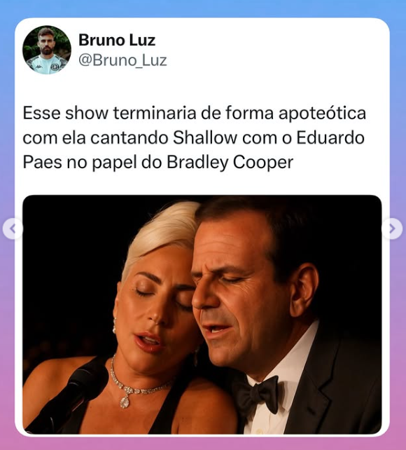 Show de Lady Gaga em Copacabana rende 'chuva' de memes nas redes sociais; confira 9 Show de Lady Gaga em Copacabana rende 'chuva' de memes nas redes sociais; confira