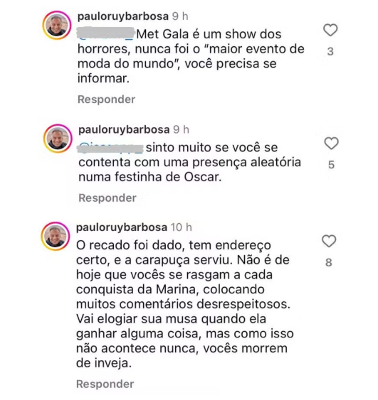Web aponta indiretas do pai de Marina Ruy Barbosa a Marquezine: 'Inveja' 2 Web aponta indiretas do pai de Marina Ruy Barbosa a Marquezine: 'Inveja'