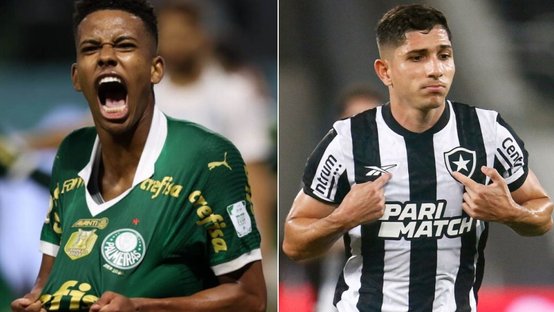 Montagem ISTOÉ: Cesár Greco/Palmeiras e Vitor Silva/Botafogo