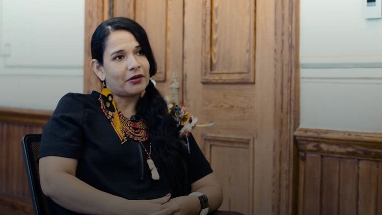 A ativista indígena Shirley Krenak no documentário 'Vadias, Vagabundos, Imorais'