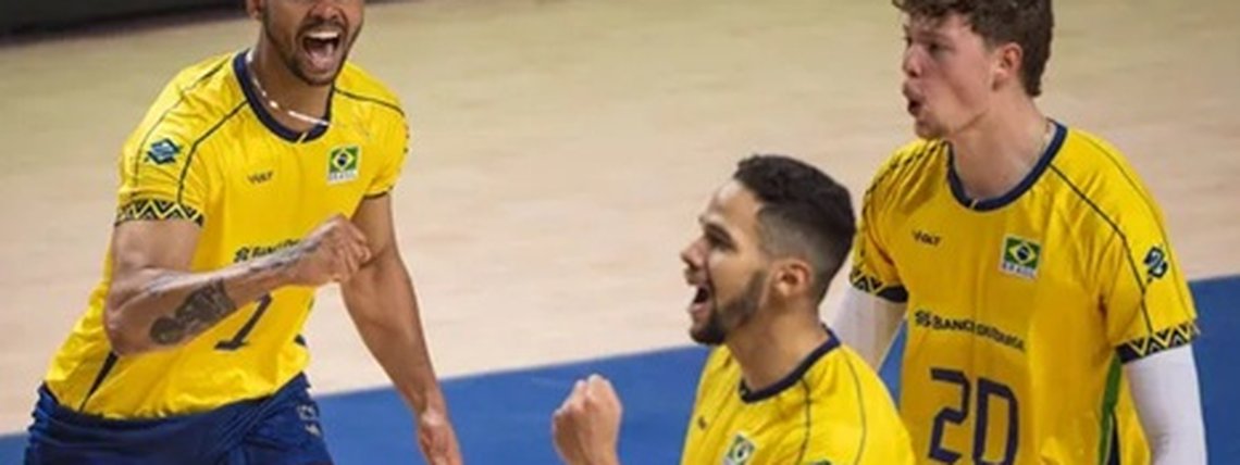 Brasil vence Itália por 3 a 2 na Liga das Nações de Vôlei