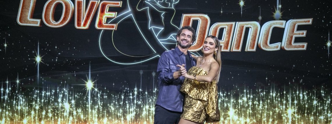 Felipe Andreoli e Rafa Brites, apresentadores do programa Love&Dance, da Record TV