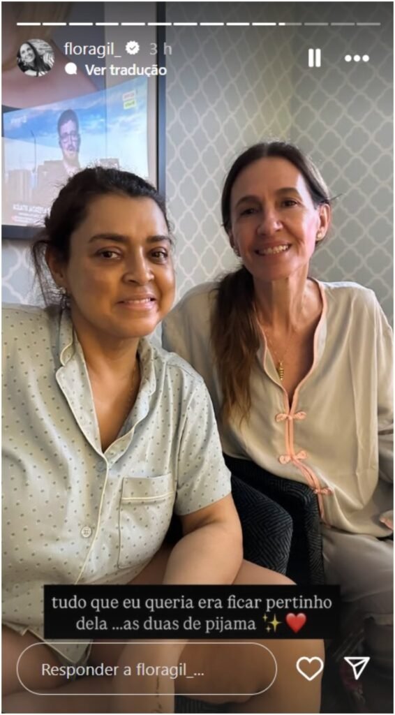 Preta recebe o carinho de Flora Gil em meio ao tratamento de câncer: 'Pertinho dela' 2 Preta recebe o carinho de Flora Gil em meio ao tratamento de câncer: 'Pertinho dela'