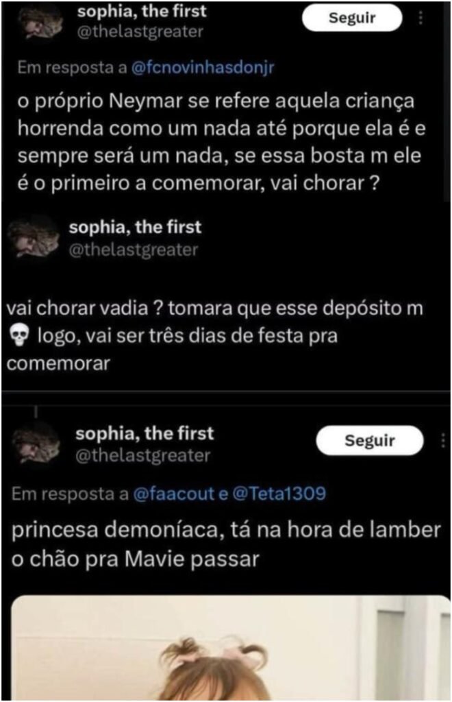 Amanda Kimberlly aciona Justiça após ataques a Helena, sua filha com Neymar 2 Amanda Kimberlly aciona Justiça após ataques a Helena, sua filha com Neymar