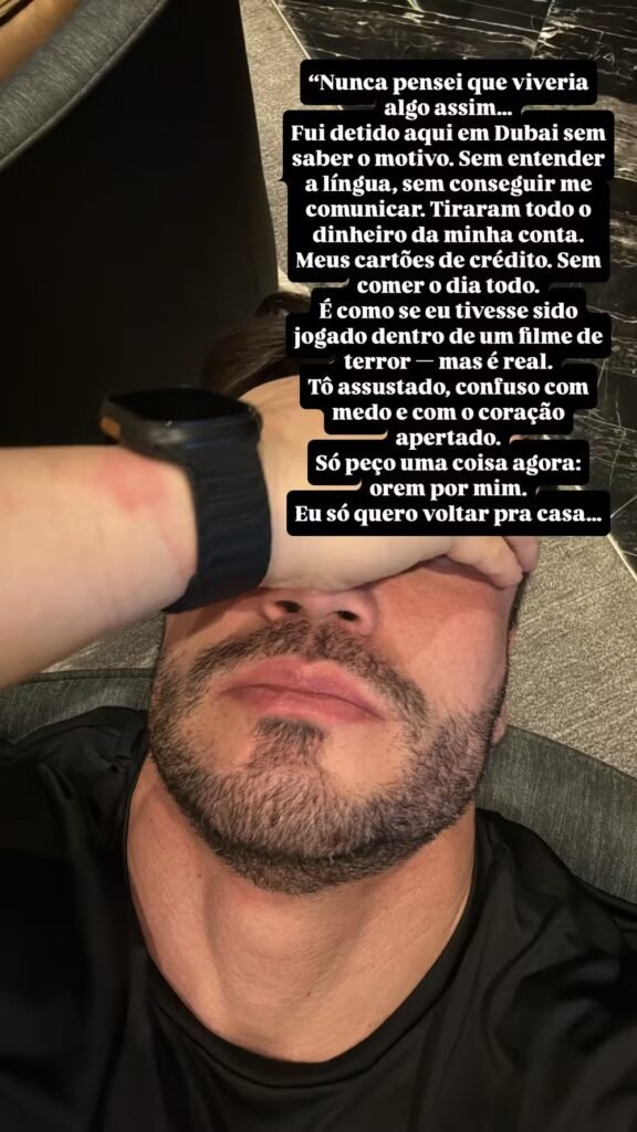 Ex-'A Fazenda', Lucas Viana é detido em Dubai e pede por orações 2 Ex-'A Fazenda', Lucas Viana é detido em Dubai e pede por orações
