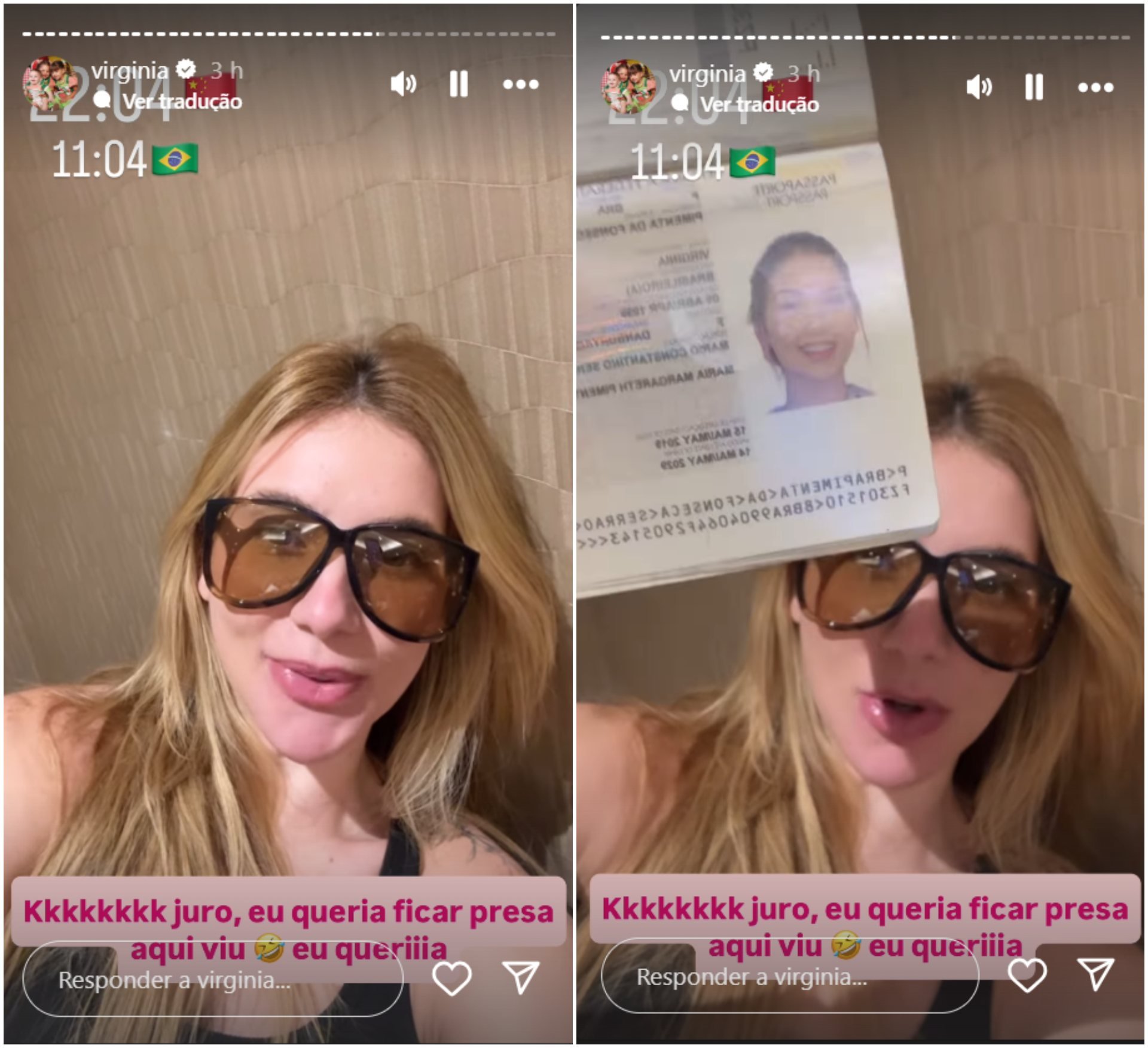 Virginia Fonseca é parada na imigração chinesa por conta da foto no passaporte 2 Virginia Fonseca é parada na imigração chinesa por conta da foto no passaporte