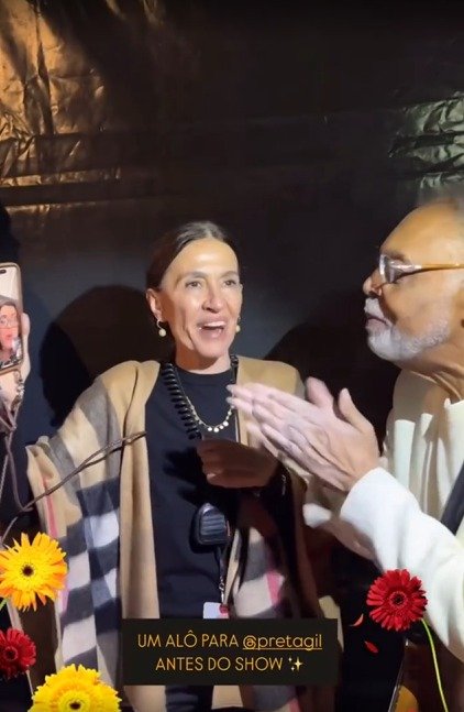 Gilberto Gil mostra momento especial com Preta Gil, que está em tratamento nos EUA