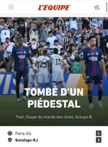 Imprensa internacional repercute vitória do Botafogo sobre o PSG: 'Colossal'