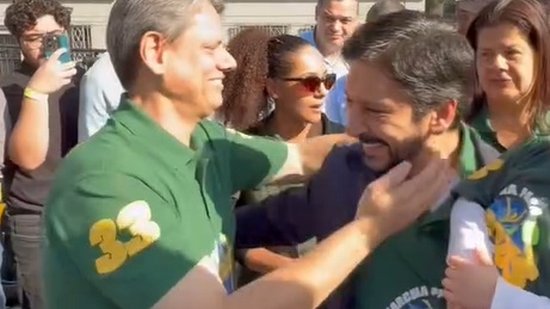 Tarcísio de Freitas e Ricardo Nunes na Marcha para Jesus
