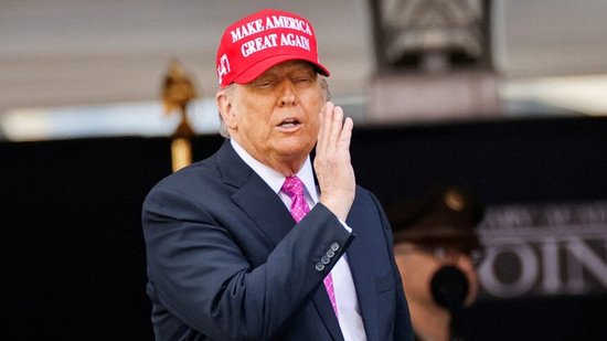 FILE PHOTO: President Donald Trump is shown at West Point Military Academy, New York
