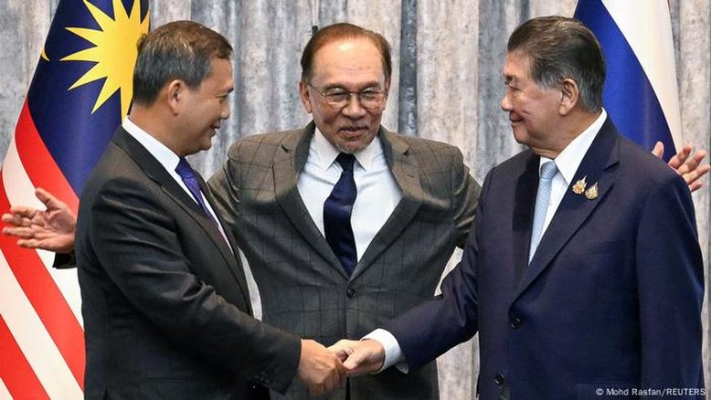 Líderes do Camboja e da Tailândia anunciam cessar-fogo