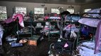 Interior de alojamento em acampamento onde pelomenos 20 meninas desapareceram após enchente repentina em Hunt, Texas. Foto: Ronaldo Schemidt/AFP