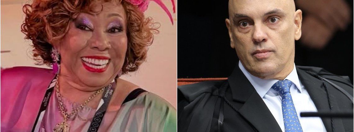 Alcione revela encanto pelo ministro Alexandre de Moraes: ‘Meu careca’