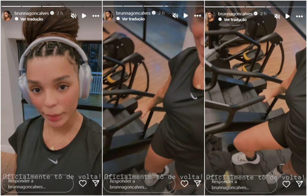 Brunna Gonçalves volta aos treinos após o nascimento de Zuri, sua filha com Ludmilla 2 Brunna Gonçalves volta aos treinos após o nascimento de Zuri, sua filha com Ludmilla