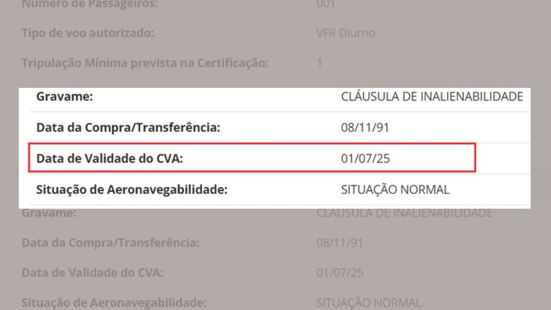 Consultas ao Registro Aeronautico Brasileiro (RAB)