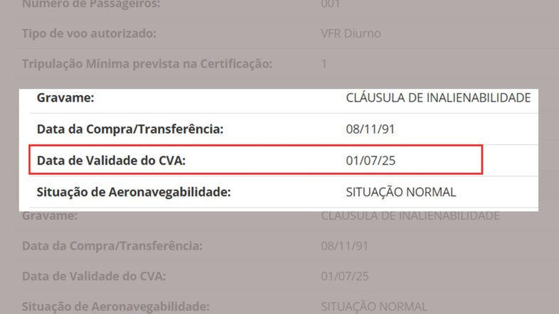 Consultas ao Registro Aeronautico Brasileiro (RAB)