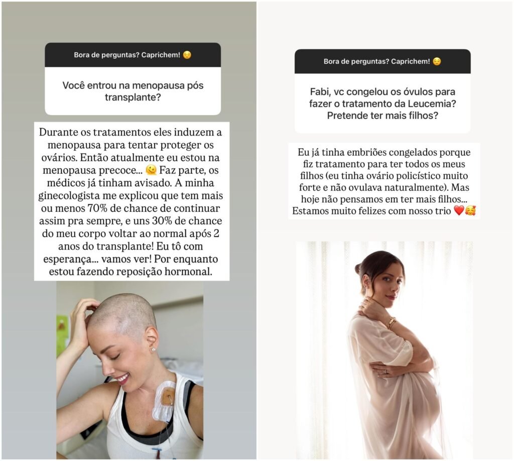 Fabiana Justus revela ter menopausa precoce induzida por tratamento, aos 38 anos 2 Fabiana Justus revela ter menopausa precoce induzida por tratamento, aos 38 anos
