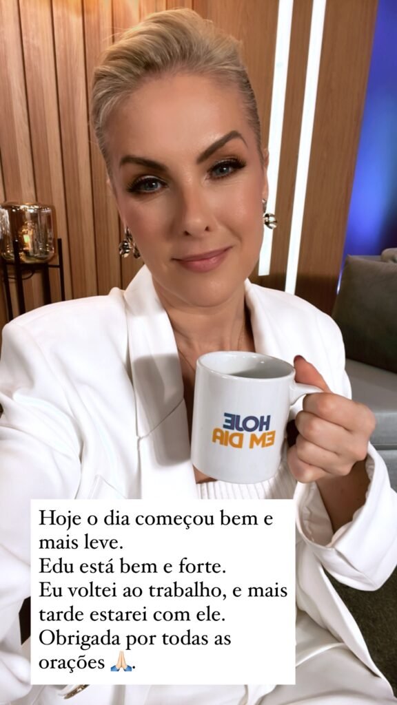 Ana Hickmann atualiza estado de saúde de Edu Guedes: 'Está bem e forte'