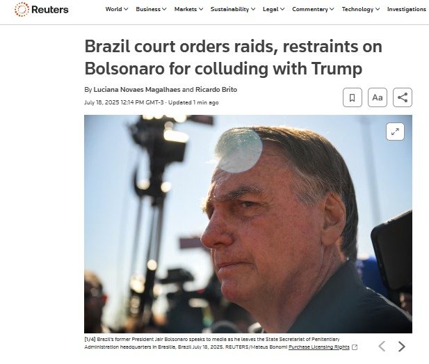 New York Times e outros veículos internacionais repercutem operação contra Bolsonaro