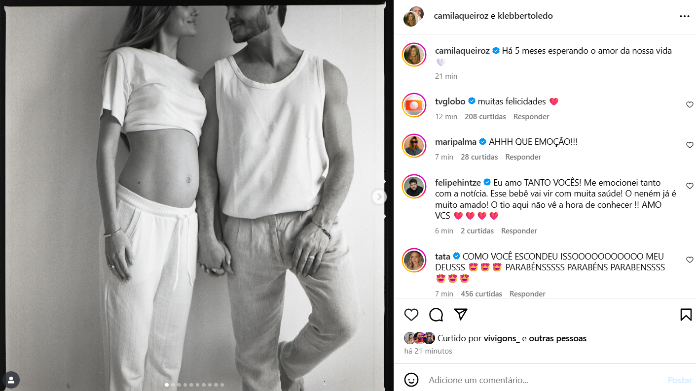 Camila Queiroz e Klebber Toledo anunciam gravidez do primeiro filho 2 Camila Queiroz e Klebber Toledo anunciam gravidez do primeiro filho