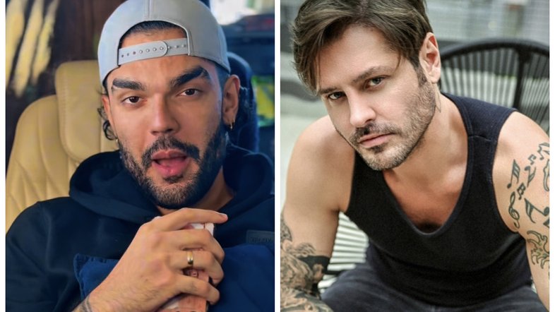 O cantor Luan Pereira e o ator Dado Dolabella