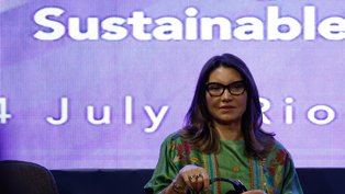 Rio de Janeiro (RJ) 24/07/2024 - A primeira-dama do Brasil, Janja Lula da Silva, participa do painel Políticas Públicas de Combate à Fome e à Pobreza: Empoderando Mulheres e Meninas para o Desenvolvimento Sustentáve, evento paralelo à Reunião Ministerial de Desenvolvimento do G20. Foto: Fernando Frazão/Agência Brasil