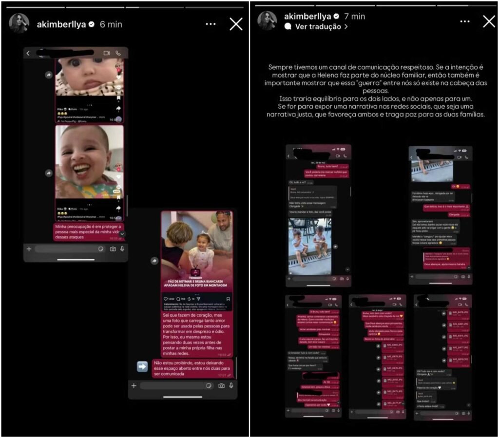 Amanda Kimberlly expõe conversa com Biancardi ao rebater versão sobre foto da filha