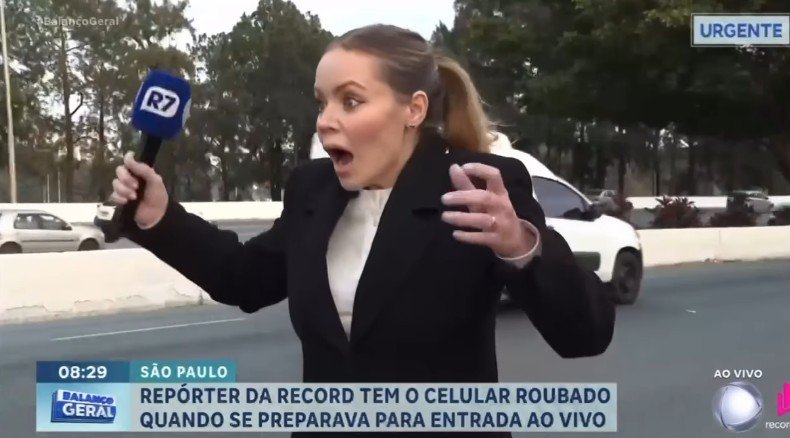 Repórter da Record é assaltada antes de entrar ao vivo em SP; assista ...