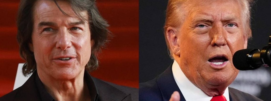 Ator Tom Cruise e presidente Donald Trump