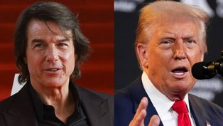 Ator Tom Cruise e presidente Donald Trump