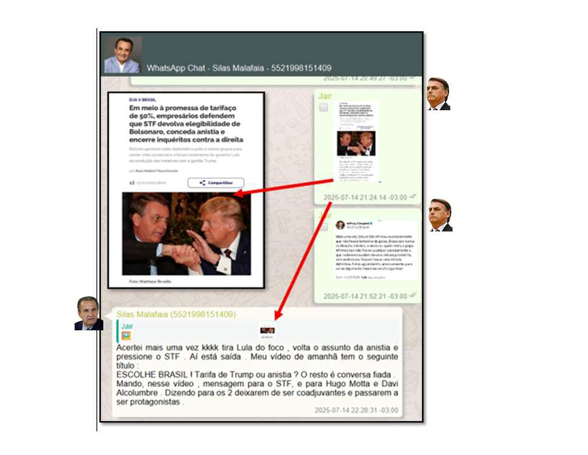 Malafaia disse a Bolsonaro que Eduardo é 'babaca inexperiente'; veja mensagens