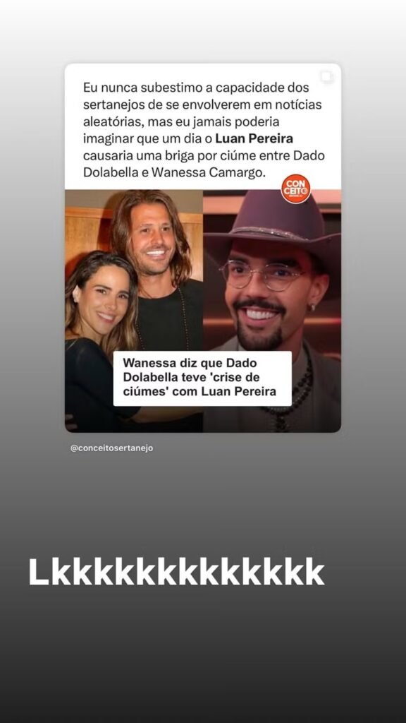 Dado Dolabella se pronuncia após confusão com Wanessa