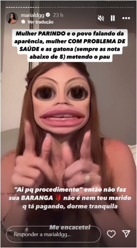 Maria Lina rebate críticas por realizar procedimentos estéticos: ‘Sempre as feias’ 2 Maria Lina rebate críticas por realizar procedimentos estéticos: ‘Sempre as feias’