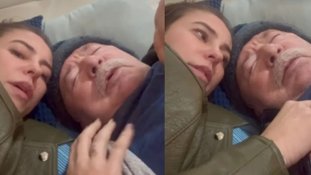 Paolla Oliveira faz rara aparição ao lado do pai assistindo 'Vale Tudo'