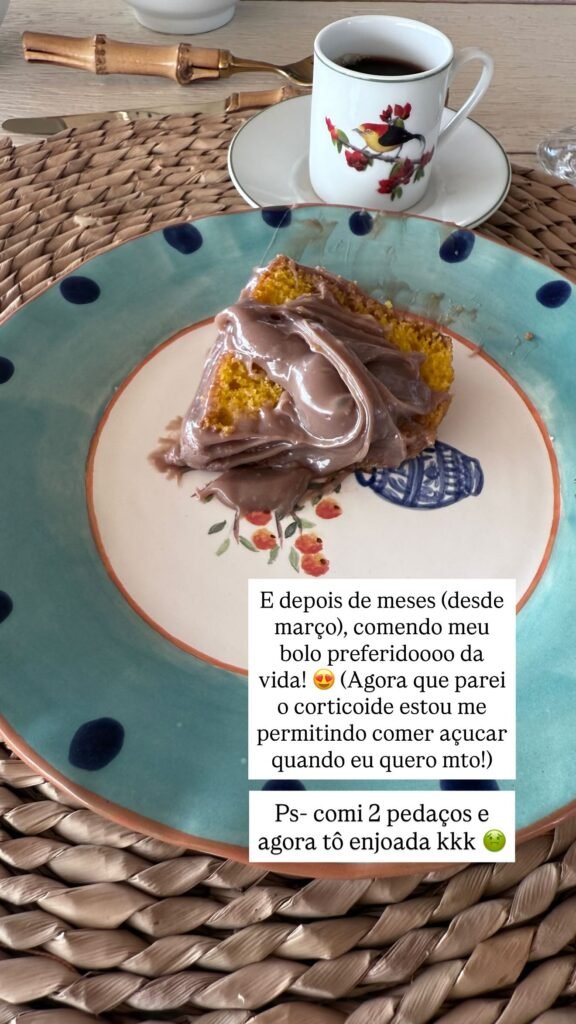 Fabiana Justus comemora poder voltar a comer açúcar após cinco meses 2 Fabiana Justus comemora poder voltar a comer açúcar após cinco meses
