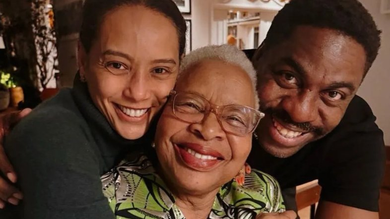 Taís Araújo e Lázaro Ramos recebem viúva de Nelson Mandela em casa