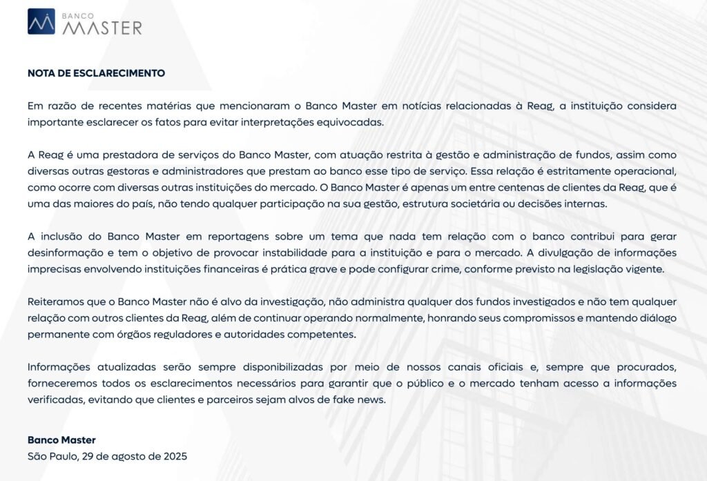 NOTA DE ESCLARECIMENTO