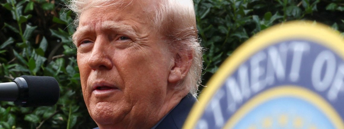 Donald Trump no Pentágono 11/9/2025 REUTERS/Evelyn Hockstein