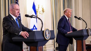 Trump e Netanyahu dão coletiva de imprensa na Casa Branca 29/09/2025 REUTERS/Kevin Lamarque