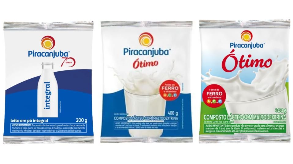 Piracanjuba é multada por semelhança de embalagens de leite em pó e composto lácteo