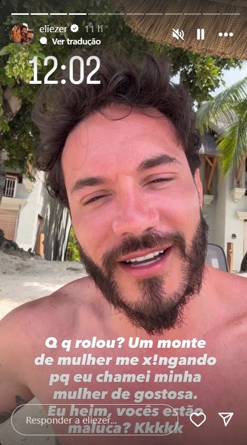 Eliezer rebate críticas por chamar Viih Tube de 'gostosa': ‘Vai fazer terapia’