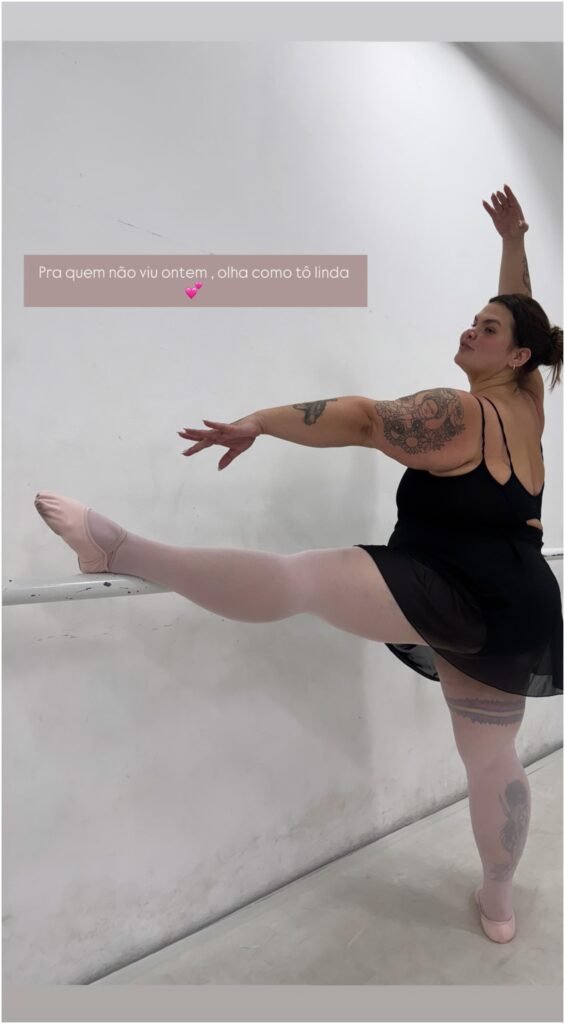 Thais Carla retoma aulas de balé após eliminar mais de 50 kg