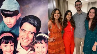 William Bonner e seus três filhos