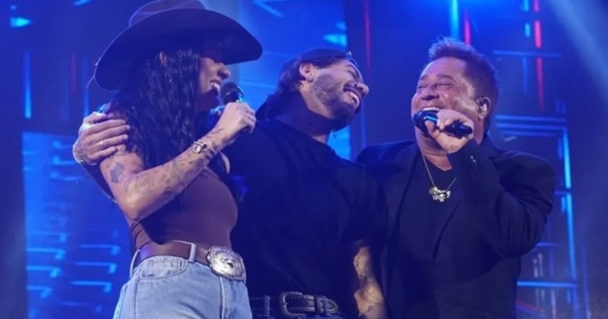 Ana Castela e Zé Felipe fazem participação especial em show de Leonardo