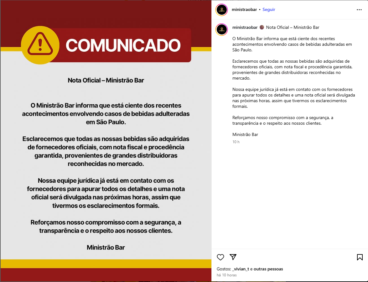 O que dizem os bares suspeitos de envolvimento em casos de intoxicação por metanol