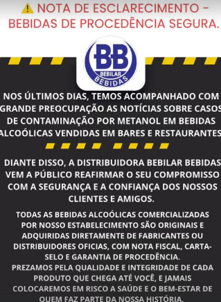 Metanol: estabelecimentos suspeitos falam em 'desinformação' e venda regular