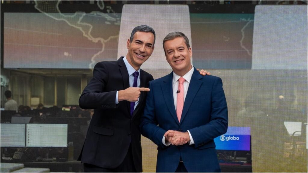 César Tralli ganha surpresa dos colegas na despedida do ‘Jornal Hoje’: ‘Gratidão’ 4 César Tralli ganha surpresa dos colegas na despedida do ‘Jornal Hoje’: ‘Gratidão’