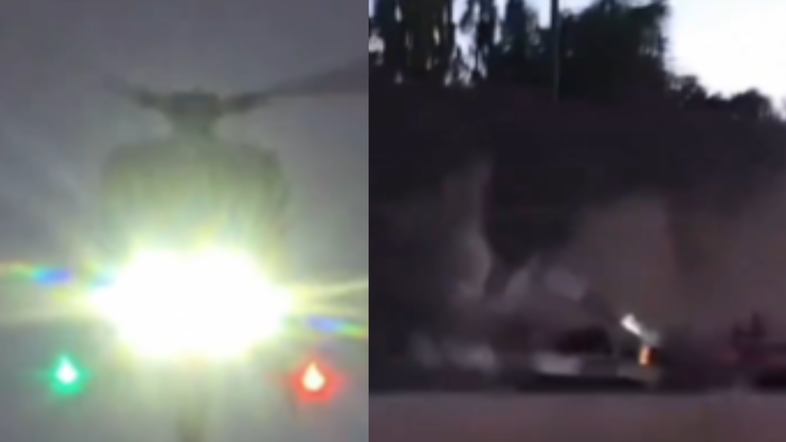 Helicóptero caiu na Califórnia